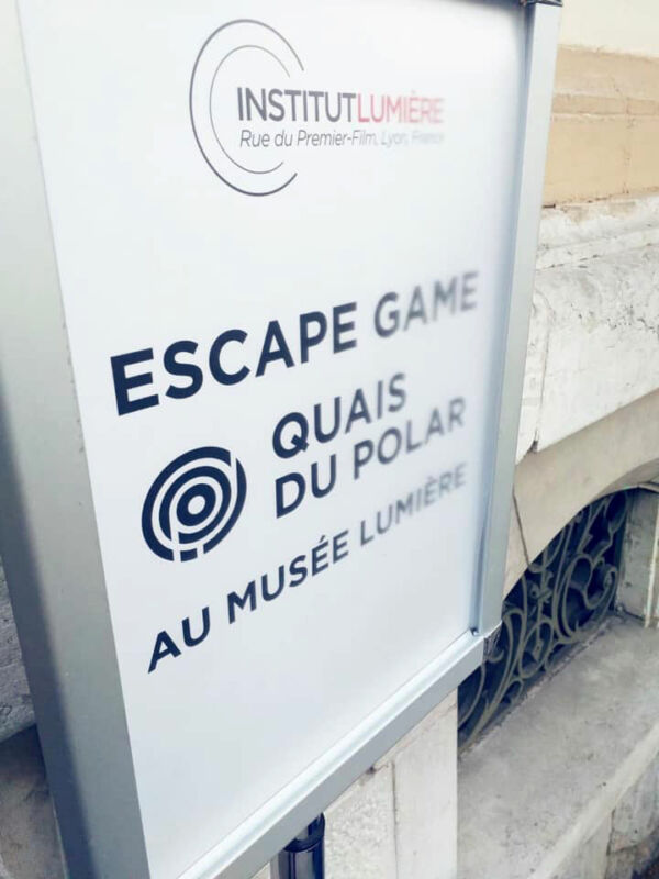 Jeu d'enquête géant organisé à l'Institut Lumière de Lyon, dans le cadre du Festival Quai du polar, pour les éditions Pocket, 10/18 et Fleuve noir.